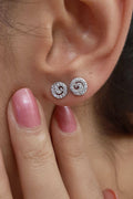 14ct Gold Swarovski Stone Lava Earrings