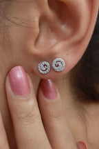 14ct Gold Swarovski Stone Lava Earrings