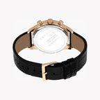 Esprit Men's Black Leather Watch, Black Dial | Es1g084m0025