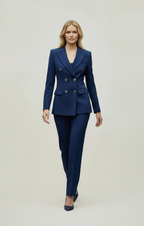 The Chelsea Double-Breasted Tailored Suit – Cobalt Blue