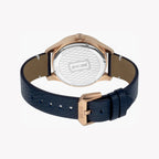 Just Cavalli Men's Blue Leather Watch, Rose Gold Case | Jc1g108l0025