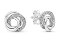 PANDORA Mod. SPARKLING ROUND & SQUARE DROP EARRINGS