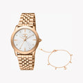 Just Cavalli Women's Rose Gold Stainless Steel Watch, Silver Dial | Jc1l211m0275