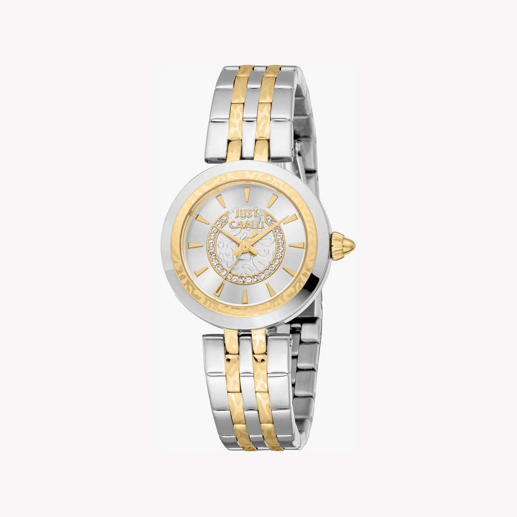 Just Cavalli Women's Two-Tone Watch, Silver Dial | Jc1l314m0085