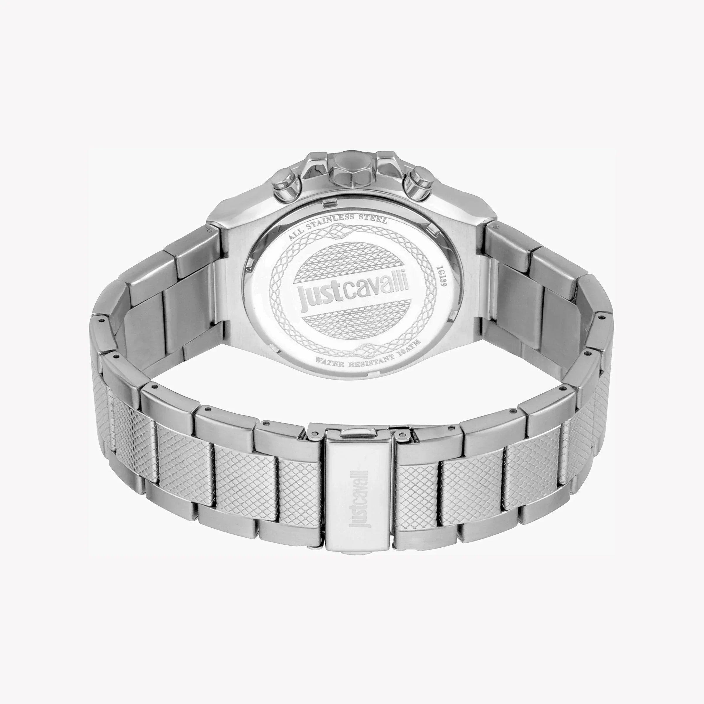 Just Cavalli Men's Silver Watch, Blue Dial | Jc1g139m0065