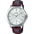 Men's Watch Casio MULTIFUNCTION SILVER, LEATHER (Ø 41,5 mm)