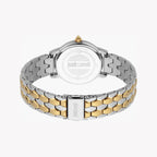 Just Cavalli Women's Silver & Gold Watch, White Dial | Jc1l149m0075