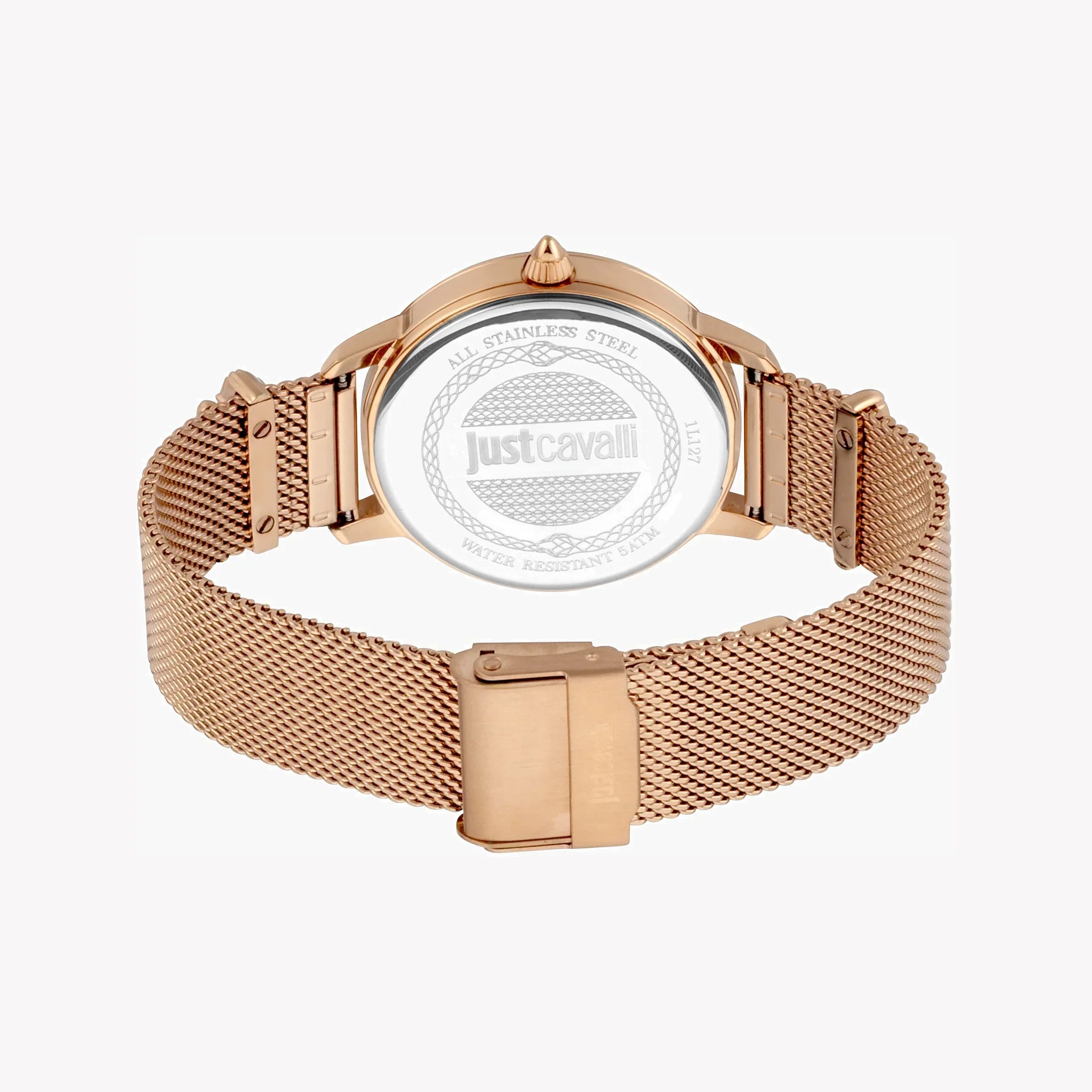 Just Cavalli Women's Rose Gold Watch, Blue & Silver Dial | Jc1l127m0075