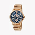 Just Cavalli Women's Rose Gold Watch, Blue & Silver Dial | Jc1l127m0075