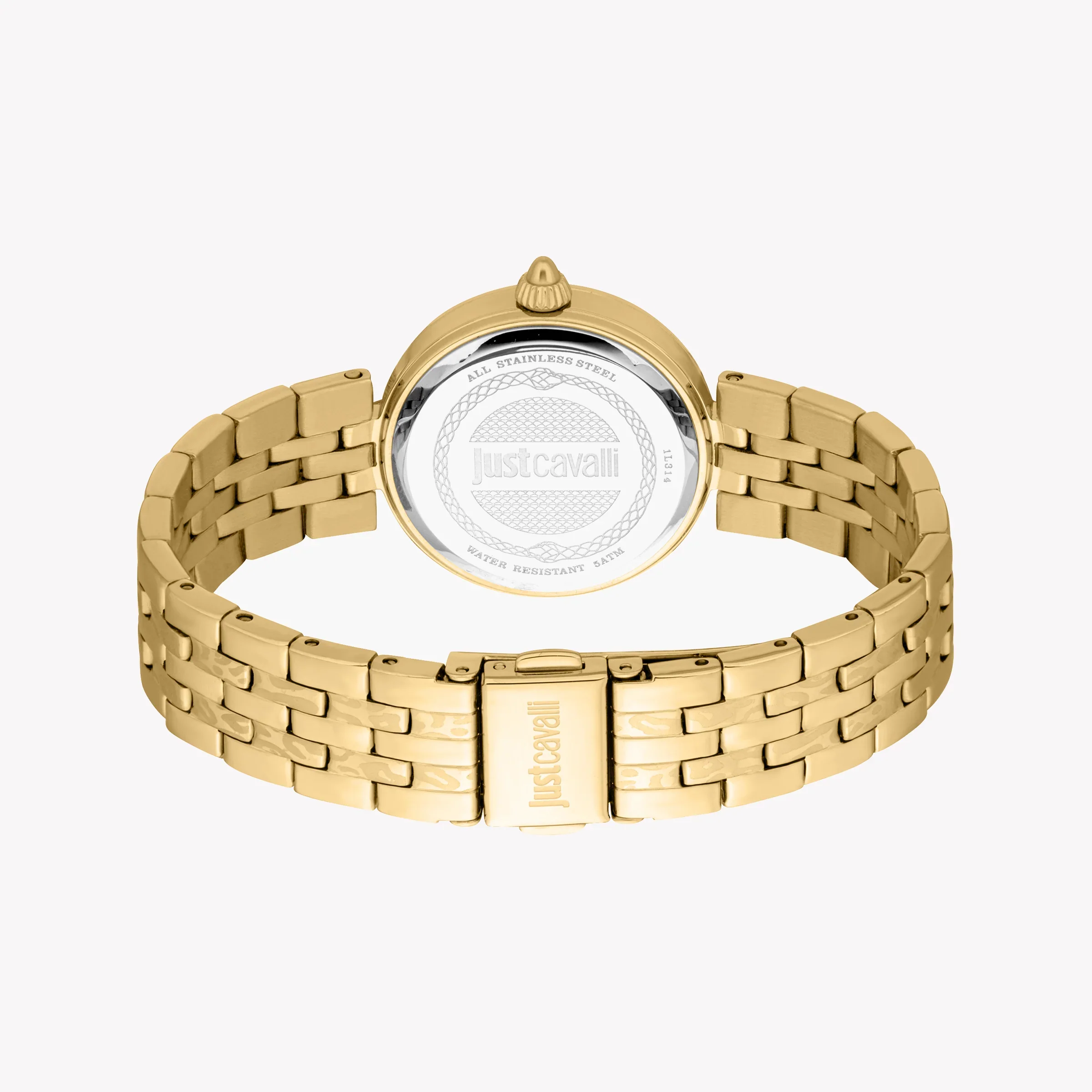 Just Cavalli Women's Gold Watch, Dark Green Dial | Jc1l314m0065