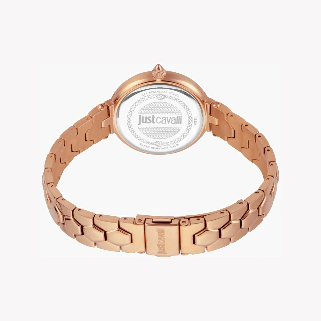 Just Cavalli Women's Rose Gold Watch, White Dial | Jc1l128m0585