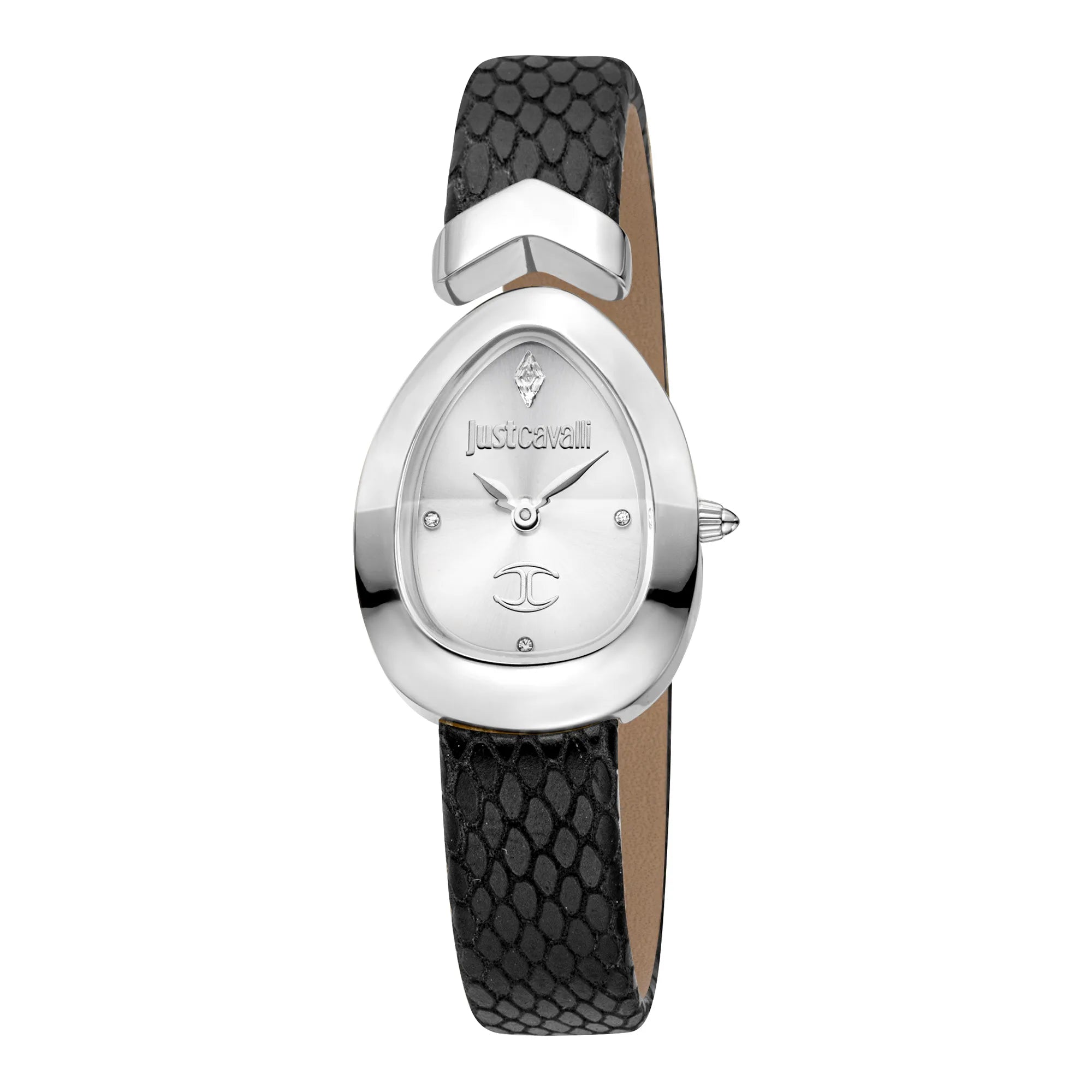 Just Cavalli Women's Silver Watch, Leather Band | Jc1l321l0015