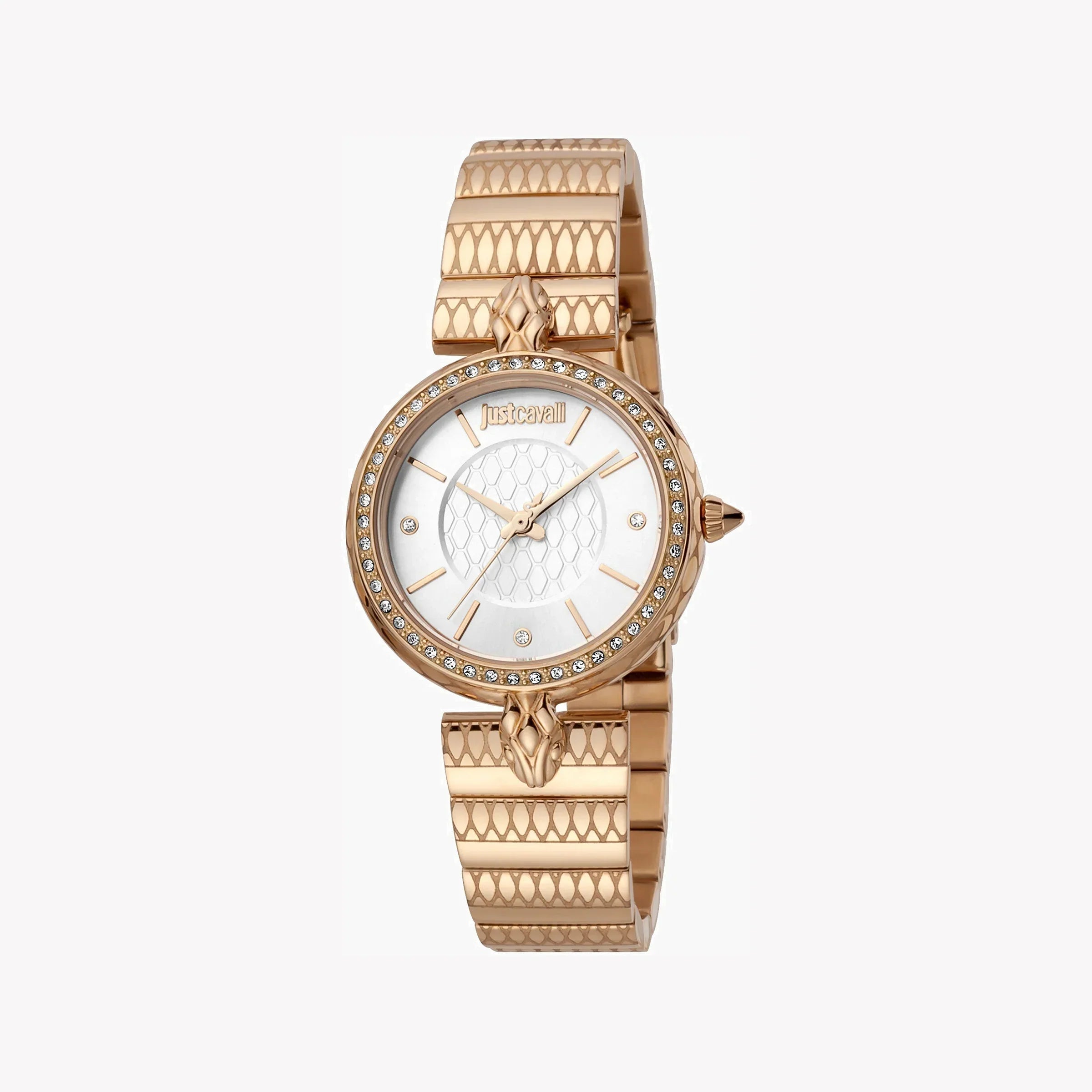 Just Cavalli Women's Rose Gold Watch, Silver Dial | Jc1l147m0075