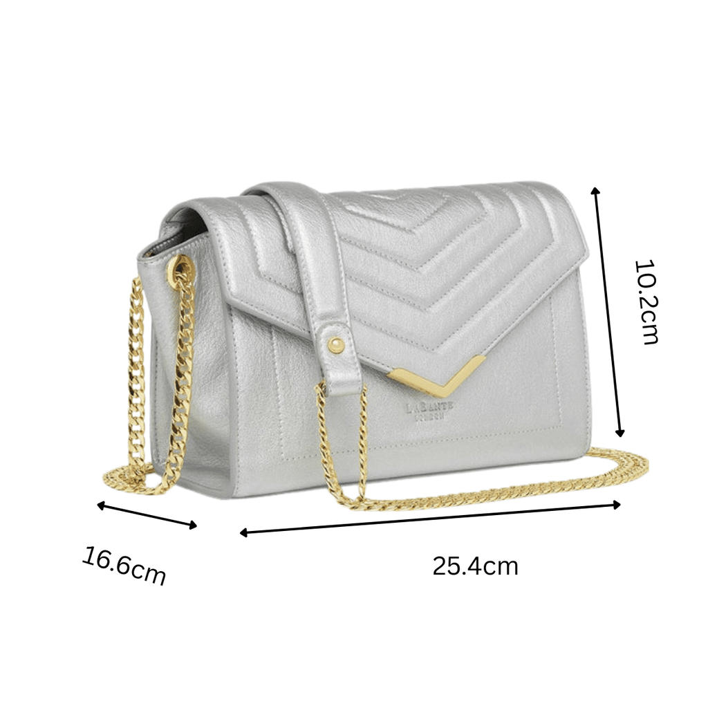Kensington Silver Vegan Cross-Body Bag