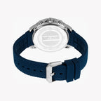 Just Cavalli Men's Blue Silicone Watch, Silver Case | Jc1g178p0025