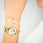 Just Cavalli Women's Gold Alloy Watch, Silver Dial | Jc1l328m0055