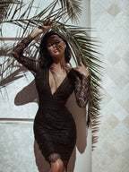 Bodycon Mini Dress With Long Sleeve