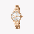 Just Cavalli Women's Rose Gold Alloy Steel Watch, Silver Dial | Jc1l316m0075