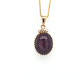 Ruby Star and Diamond Pendant in 14K Yellow Gold - KGP 21450