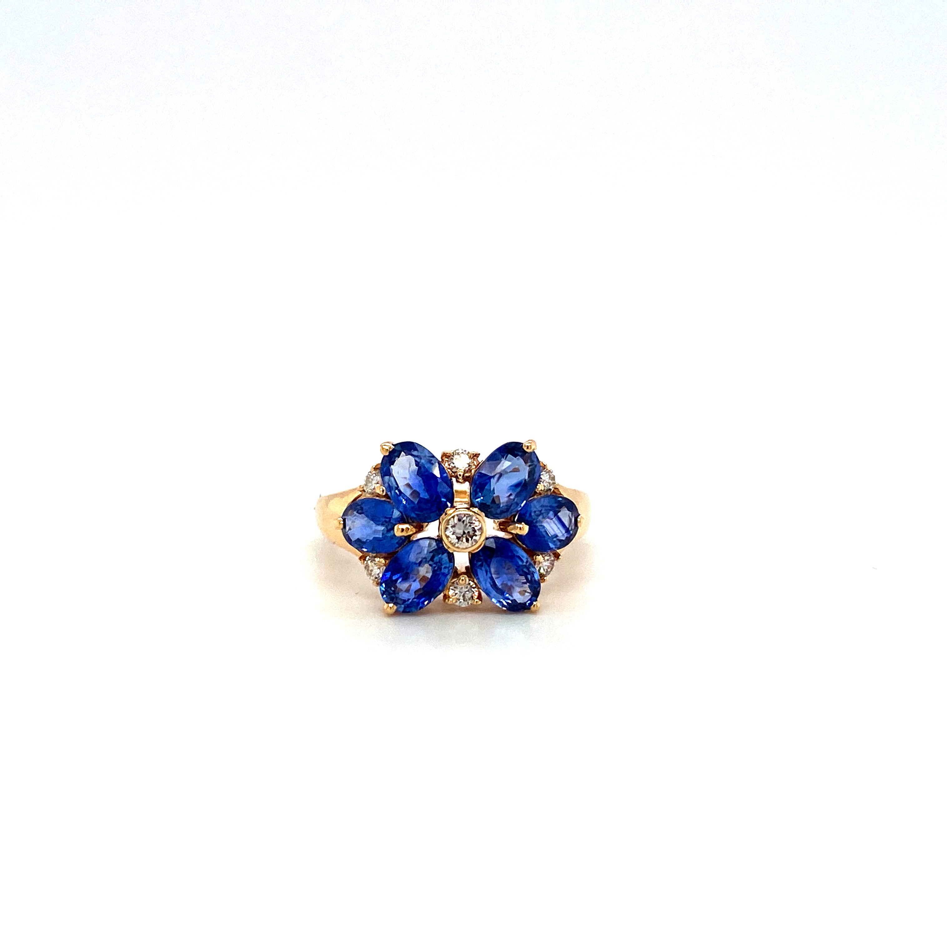 Sapphire and Diamond Ring in 18K Yellow Gold - KGR 11636
