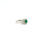 Emerald and Diamond Ring in 14K White Gold - KGR 14909