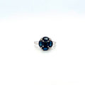 Sapphire and Diamond Ring in 14K White Gold - KGR 14934
