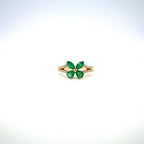 Emerald and Diamond Ring in 14K Yellow Gold - KGR 16320