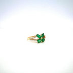 Emerald and Diamond Ring in 14K Yellow Gold - KGR 16320