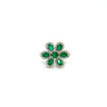 Emerald and Diamond Ring in 18K White Gold - KGR 16541