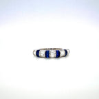 Sapphire and Diamond Ring in 18K White Gold - KGR 16758