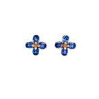 Sapphire and Diamond Earrings in 14K Yellow Gold - KGT 31836