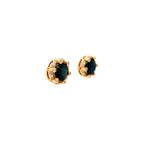 Sapphire and Diamond Earrings in 14K Yellow Gold - KGT 32473