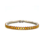Multi Sapphire Bracelet in .925 Sterling Silver - KSD 42386