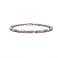 Multi Sapphire Bracelet in .925 Sterling Silver - KSD 42703
