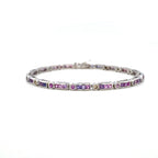 Multi Sapphire Bracelet in .925 Sterling Silver - KSD 42703