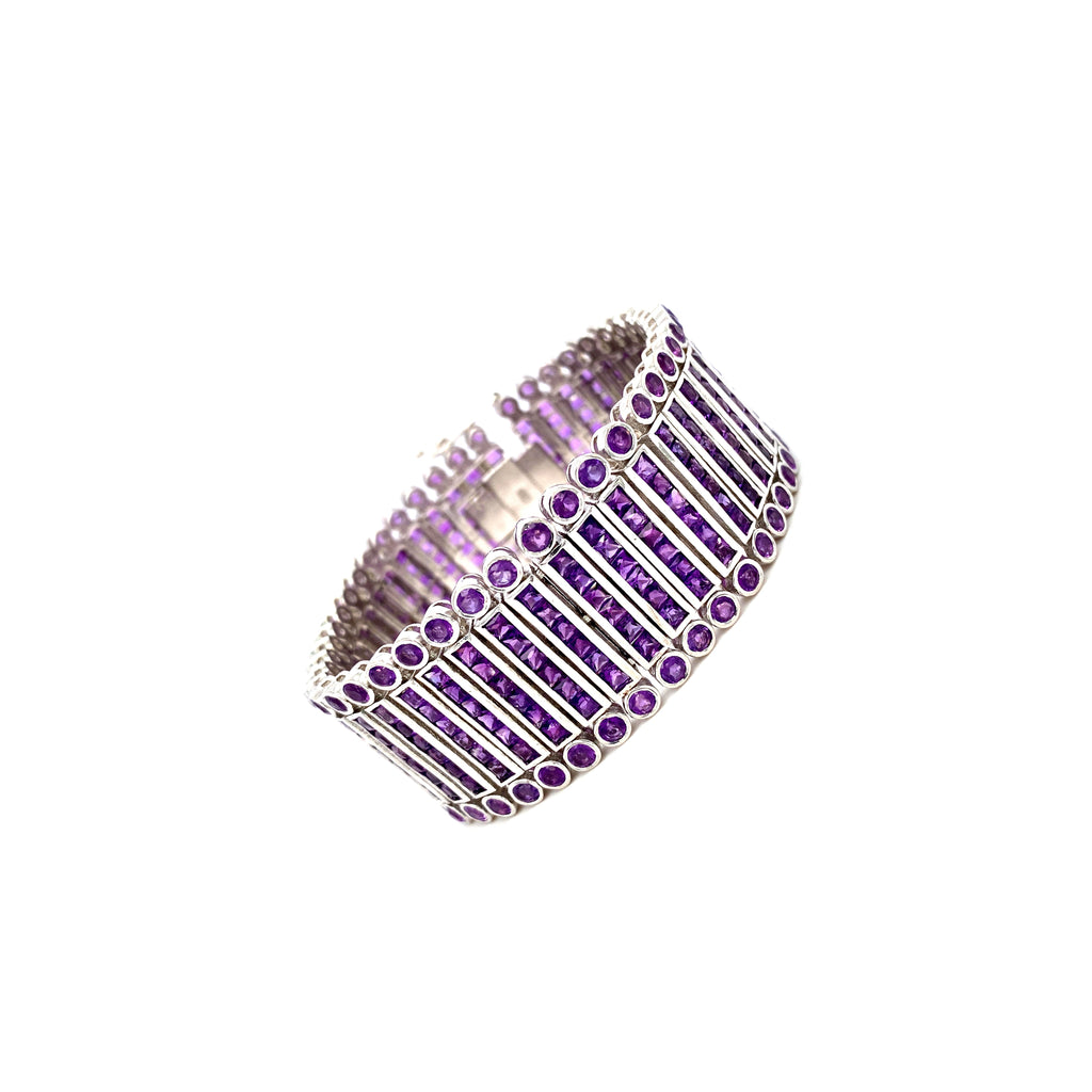 Amethyst Bracelet in .925 Sterling Silver - KSD 46257
