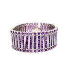Amethyst Bracelet in .925 Sterling Silver - KSD 46257
