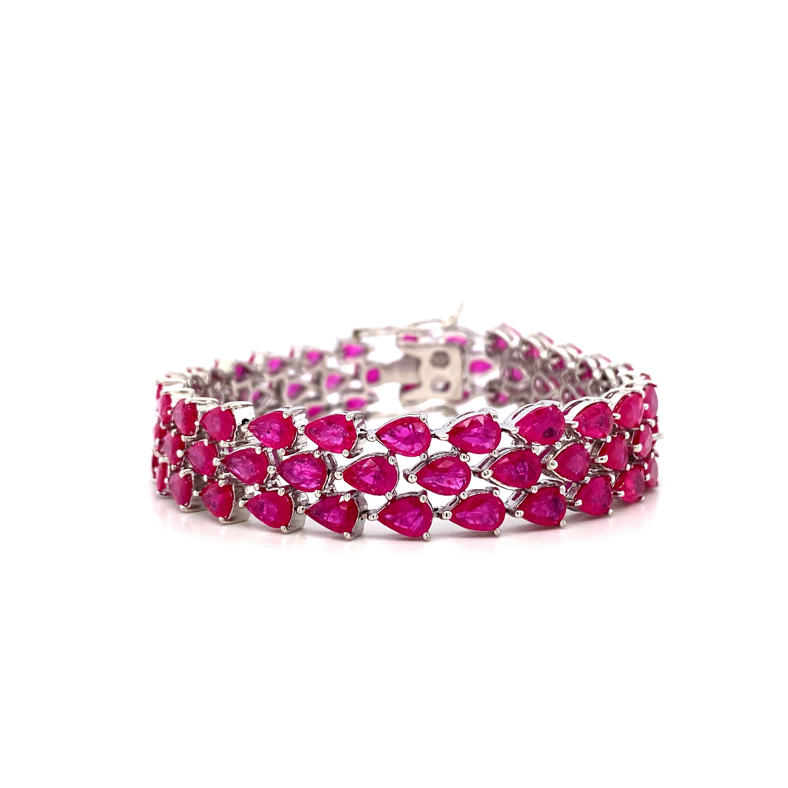 Ruby Bracelet in .925 Sterling Silver - KSD 4676
