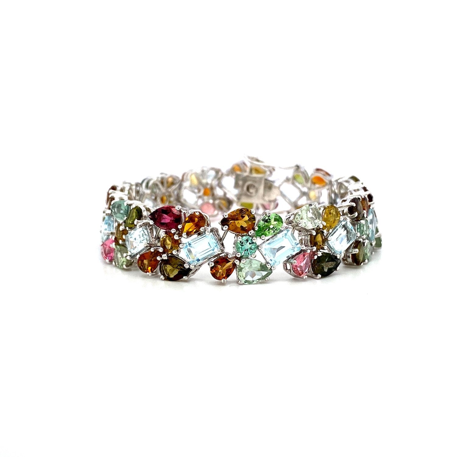Multi Tourmaline Bracelet in .925 Sterling Silver - KSD 47104