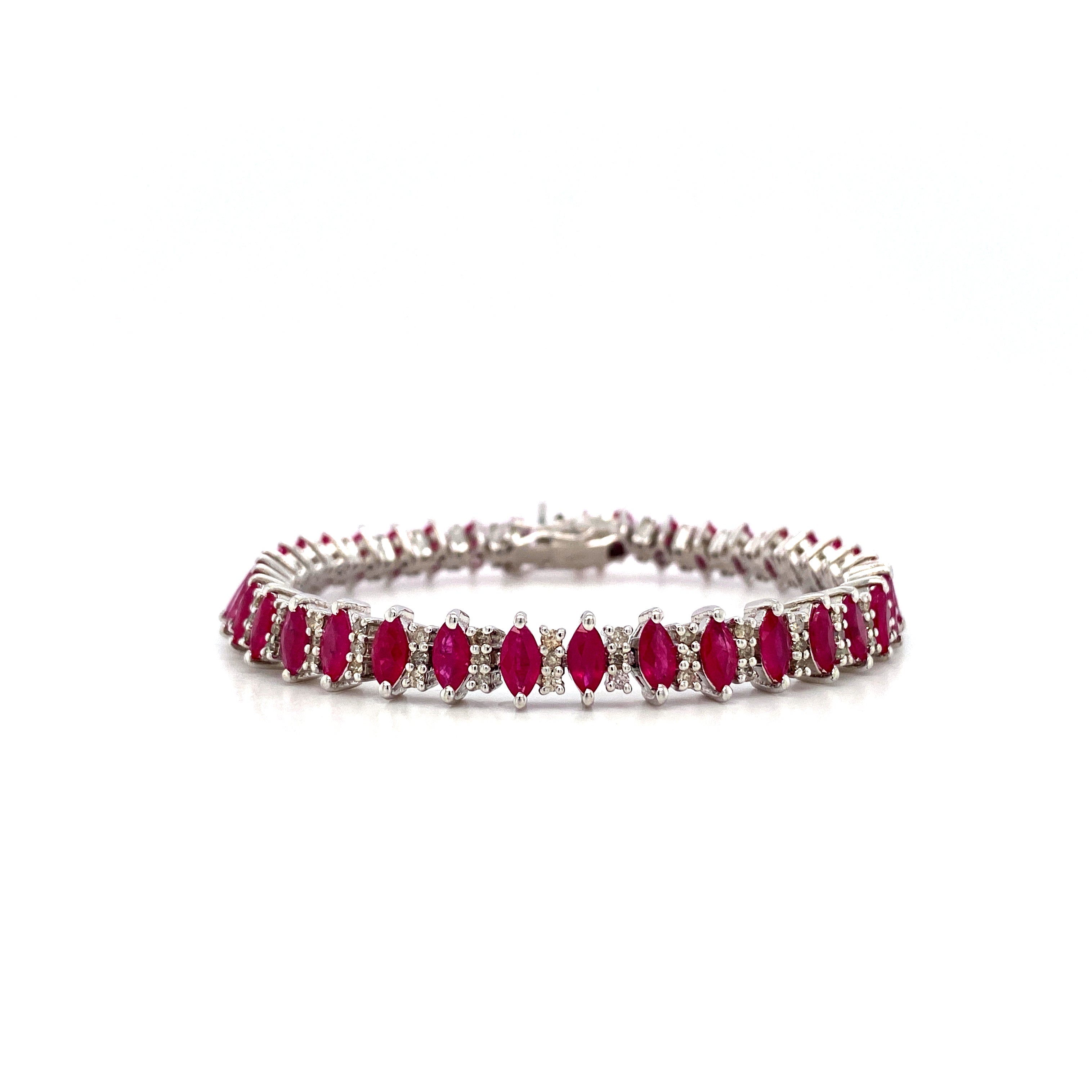 Ruby Bracelet in .925 Sterling Silver - KSD 47752