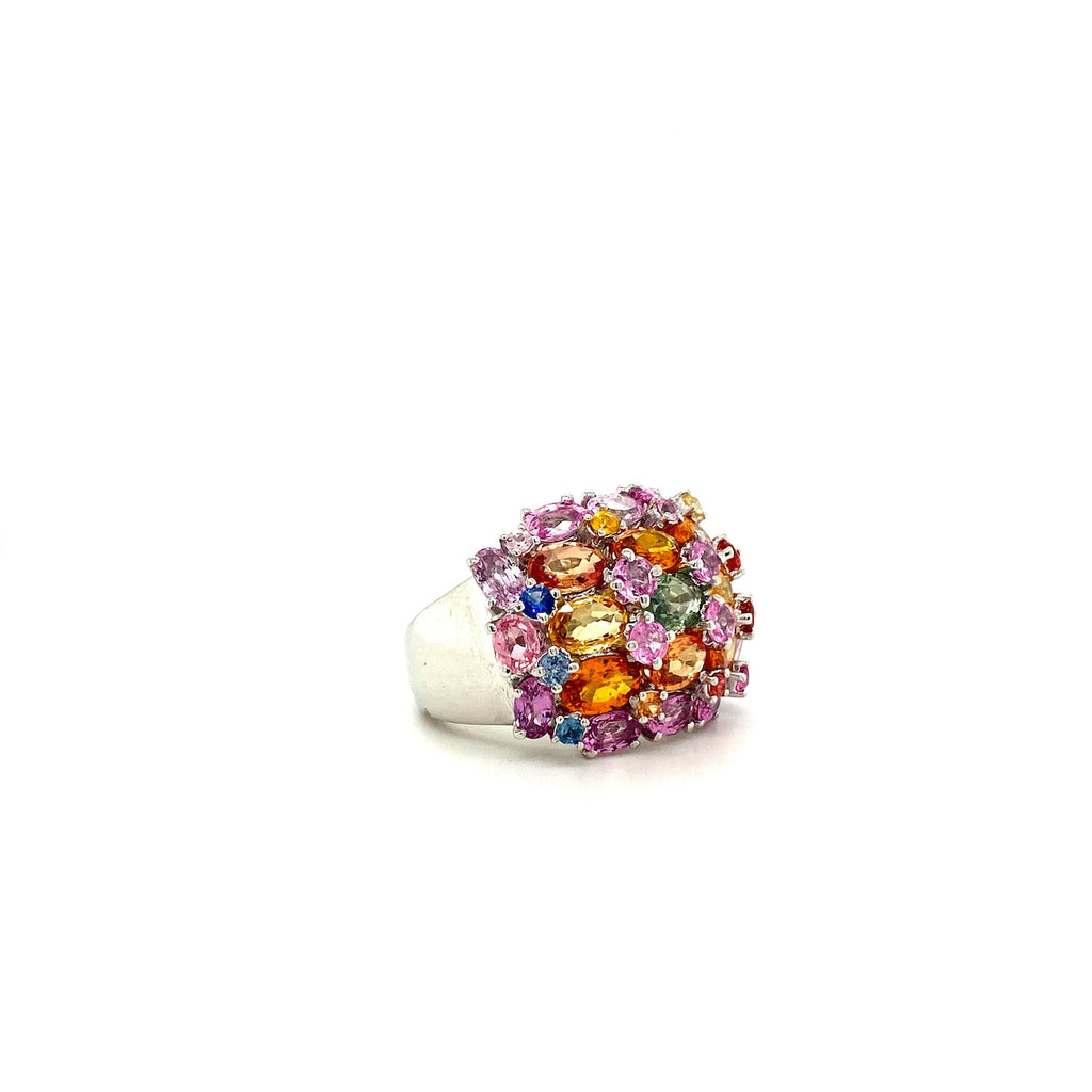 Multi Sapphire Jewellery Set in .925 Sterling Silver - KSS 6516
