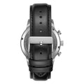 Trnda Men's Stainless Steel Watch, Black Leather Band | Trn-43db