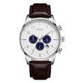 Trnda Men's Stainless Steel Watch, Brown Leather | Trn-W43sl