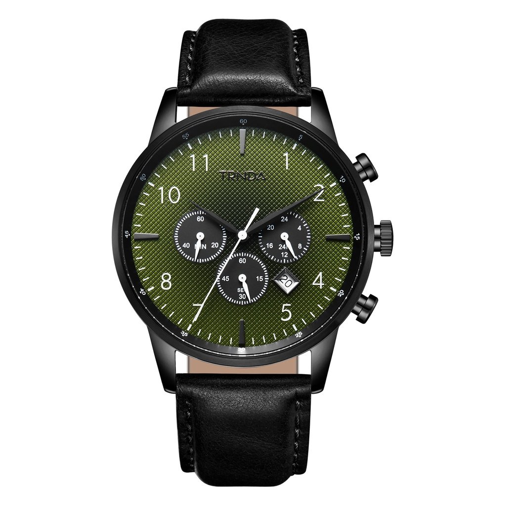 Trnda Men's Stainless Steel Watch, Gradient Seaweed Green | Trn-43blk
