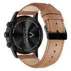 Trnda Men's Stainless Steel Watch, Black & Tan | Trnda-43mm