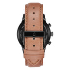 Trnda Men's Stainless Steel Watch, Black & Tan | Trnda-43mm