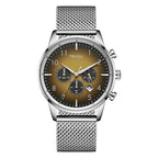 Trnda Men's Stainless Steel Watch, Gradient Cedar Brown Dial | Trnda43mm
