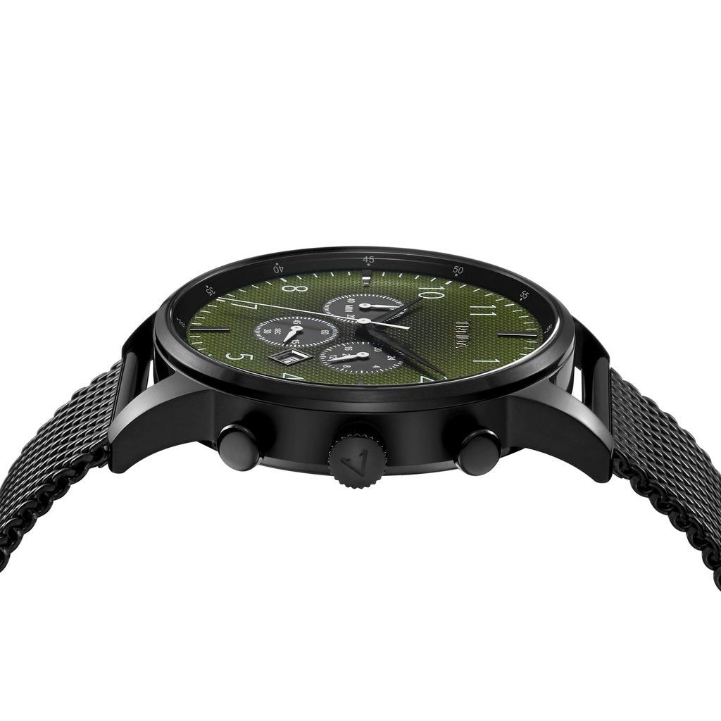 Trnda Men's Stainless Steel Watch, Black Mesh Band | Trnda-001