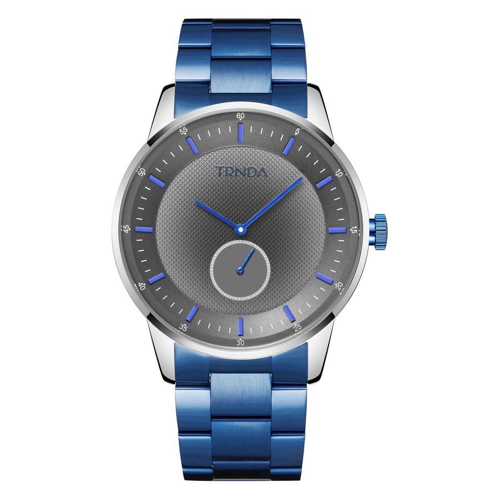 Trnda Men's Stainless Steel Watch, Blue Band | Trnda-Ss43b