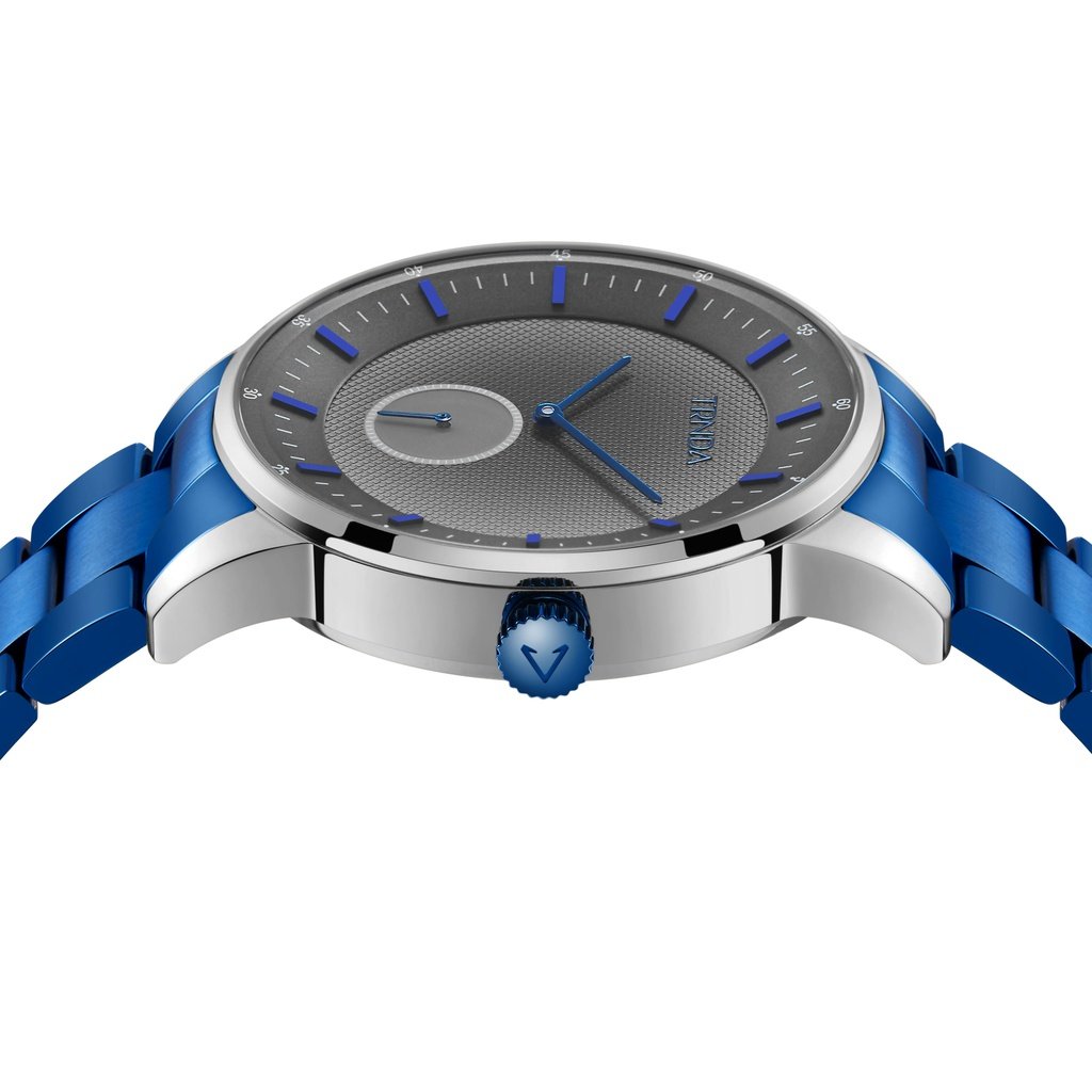 Trnda Men's Stainless Steel Watch, Blue Band | Trnda-Ss43b